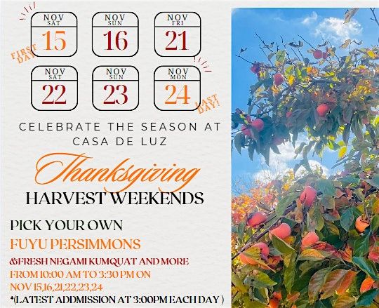 2025 Casa De Luz Harvest Weekend