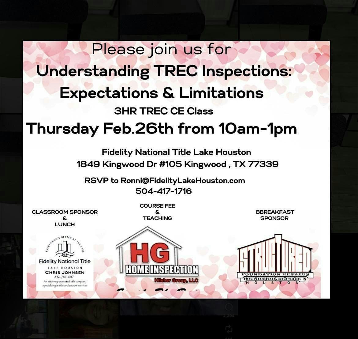 Understanding TREC Inspections, Expectations and Limitations 3HE CE at ...