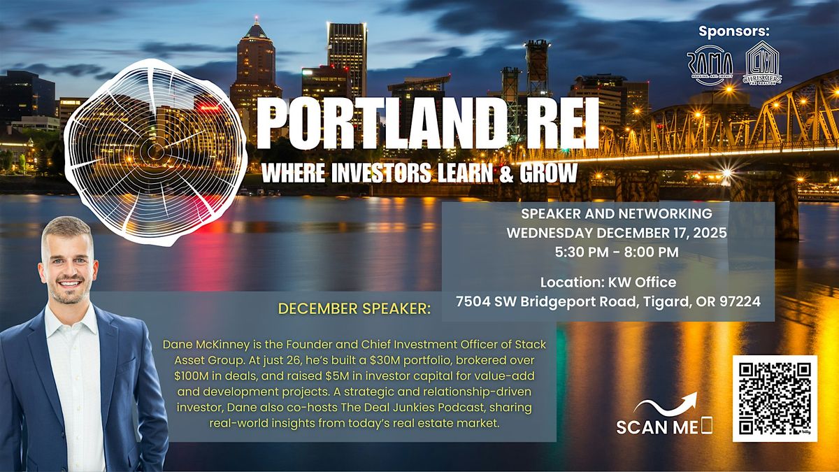 Portland REI December Meetup: Dane McKinney