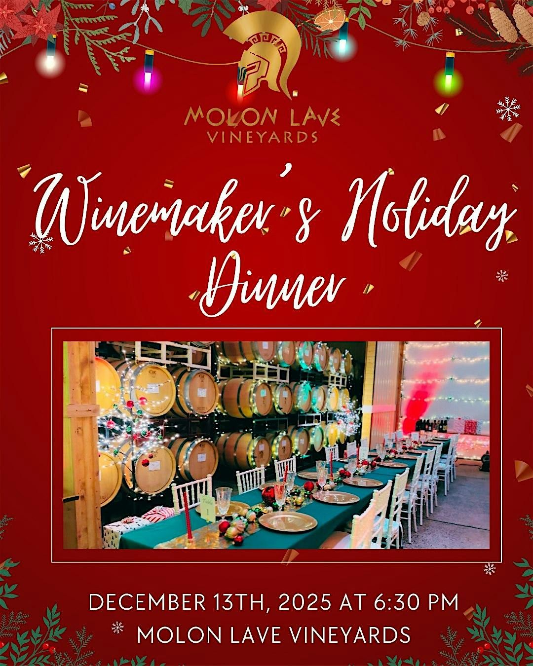 Winemaker's Holiday Dinner