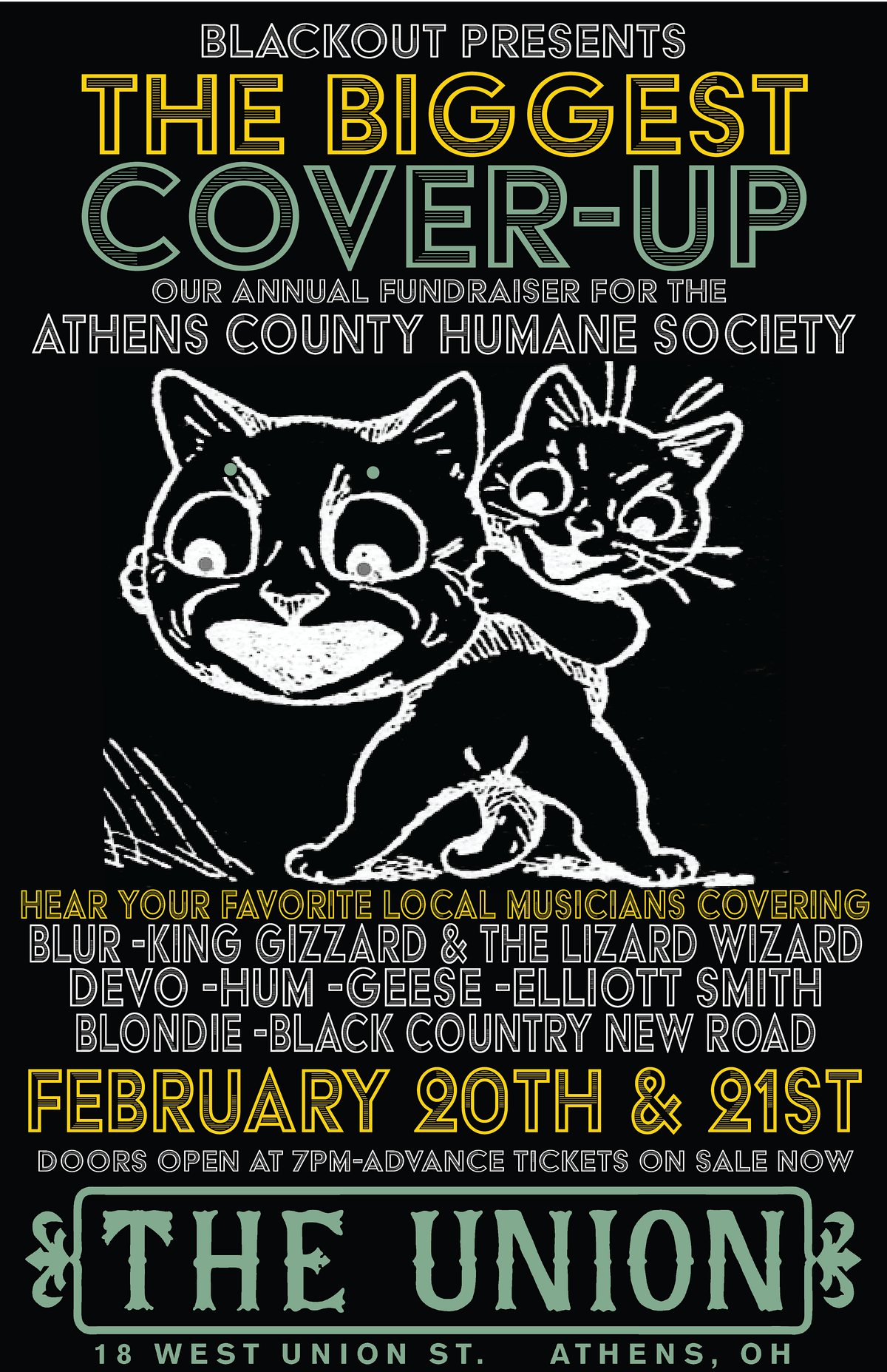 The Biggest CoverUp 2026 (NIGHT ONE) at The Union, Athens on 20th