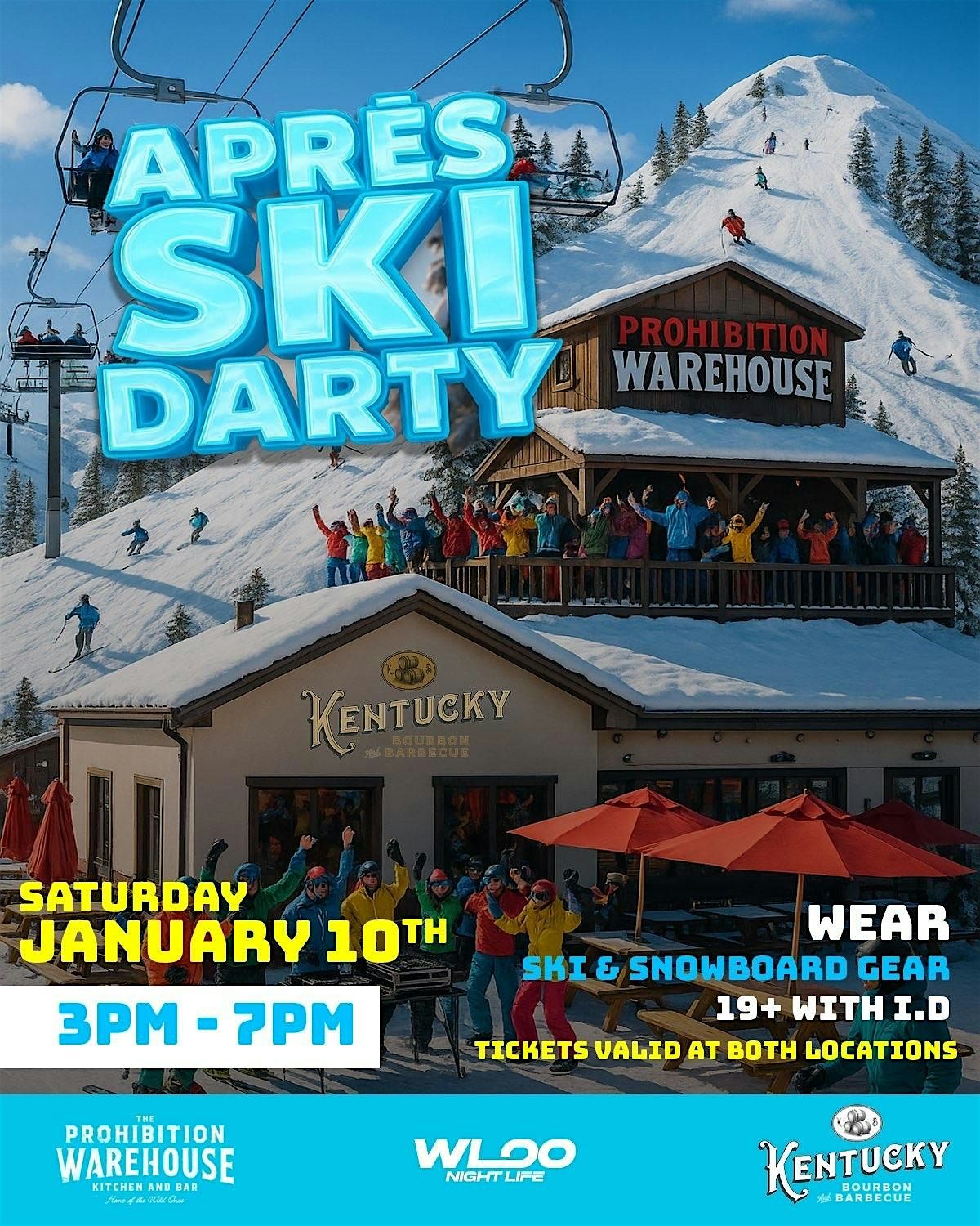 WATERLOO APR\u00c9S SKI DARTY 19+