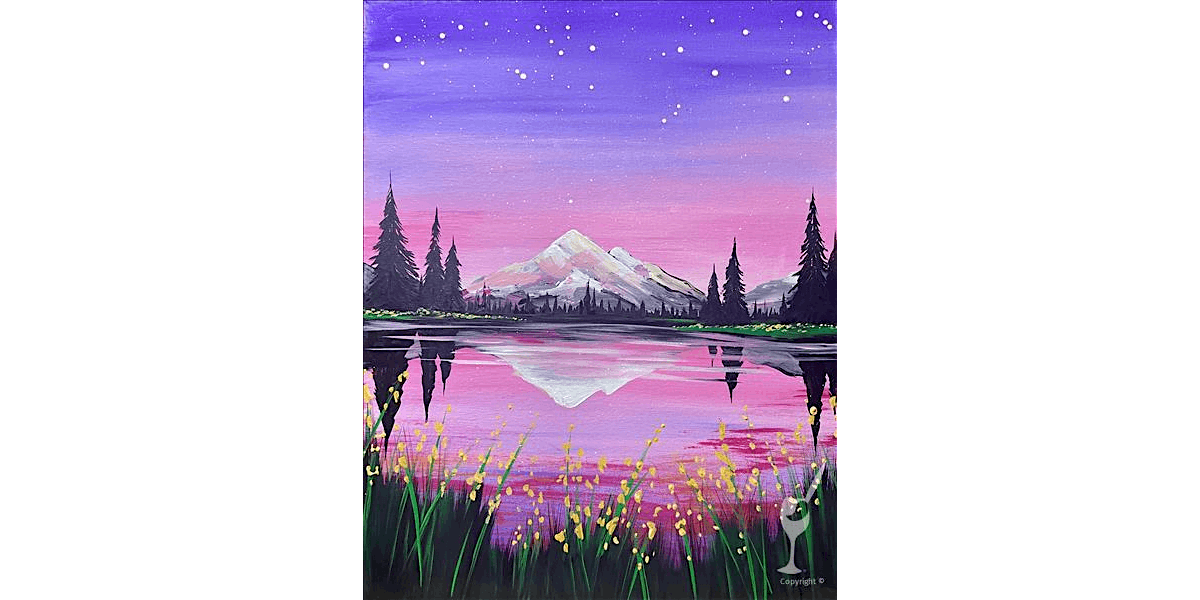 Pink & Purple Night Sky - Paint and Sip in Austin | Classpop!\u2122