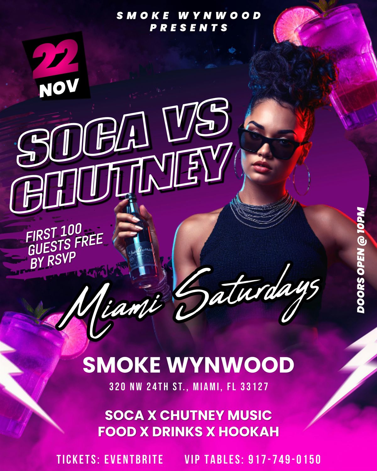 CHUTNEY VS SOCA CLUB NIGHT @SMOKE WYNWOOD