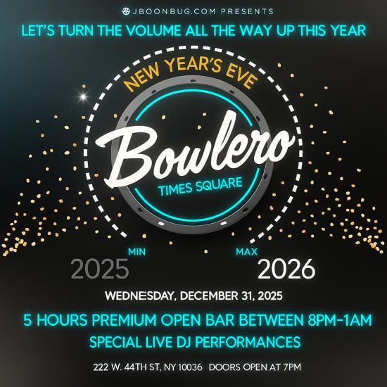 Bowlero Times Square NYE 26 NYC