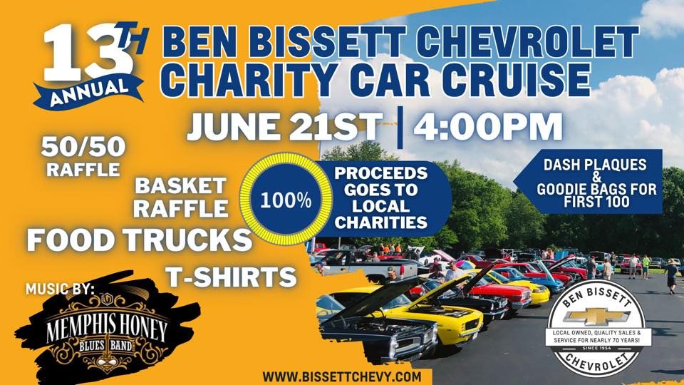 13th Annual Car Cruise for Charity Ben Bissett Chevrolet, Inc, Mercer