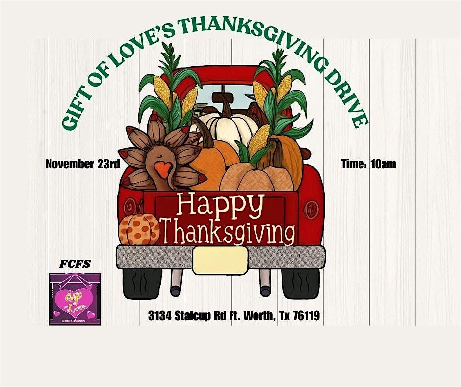 Gift of love's Thanksgiving Drive