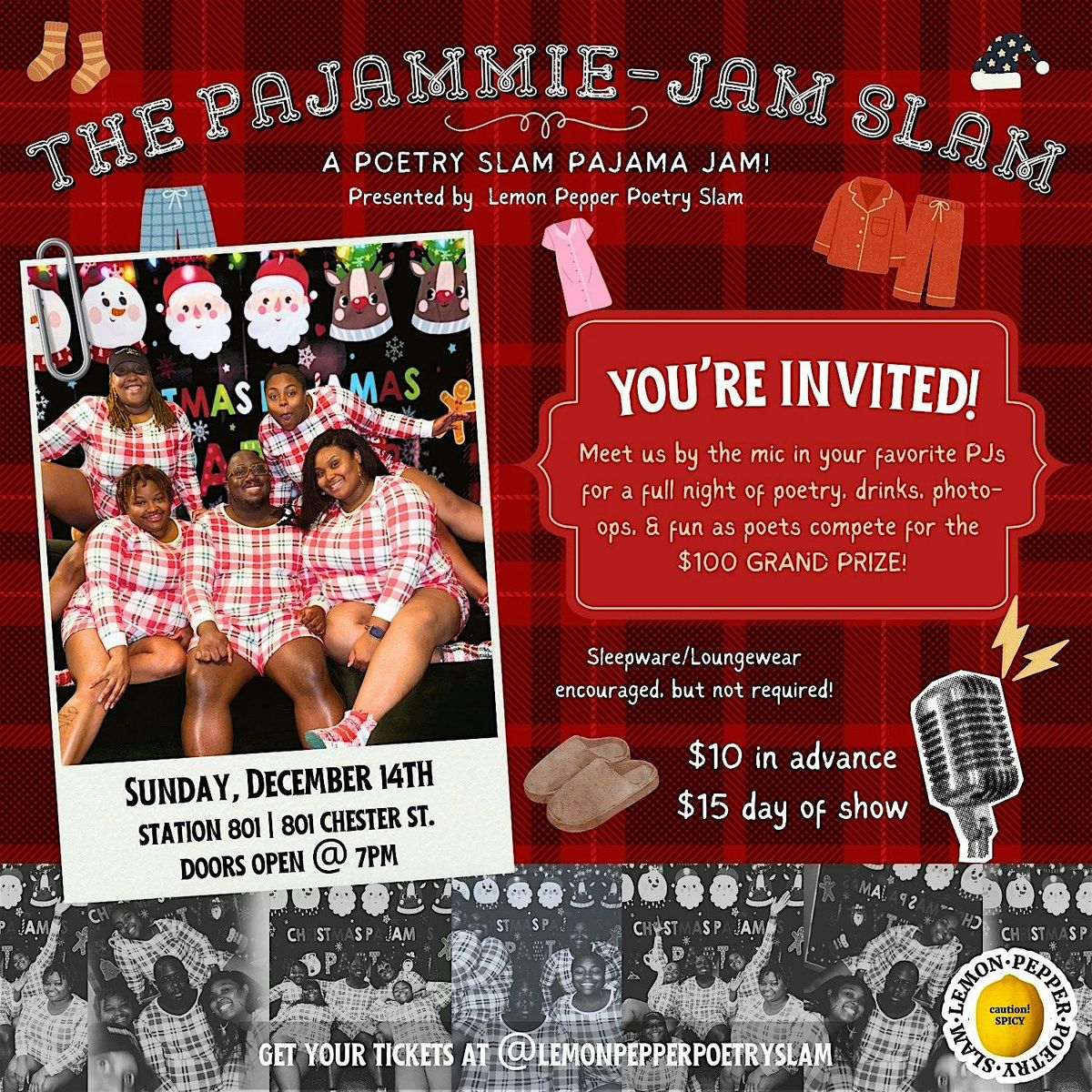 Lemon Pepper Poetry Slam presents the Pajammie-Jam Slam