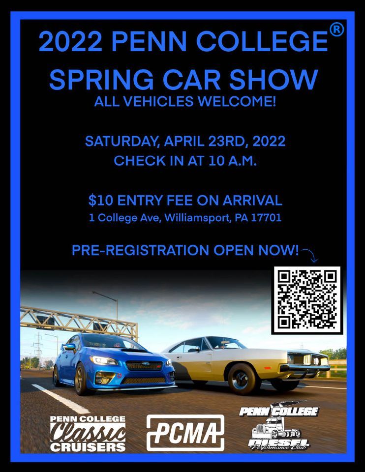 2022 Spring Car Show at Penn College 1 College Ave, Williamsport, PA