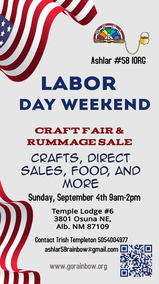 LABOR DAY WEEKENDCRAFT, DIRECT SALES, FOOD AND MORE 3801 Osuna Rd NE