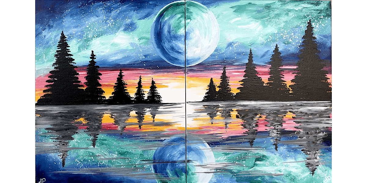 Celestial Moon - Date Night - Paint and Sip in Austin | Classpop!\u2122