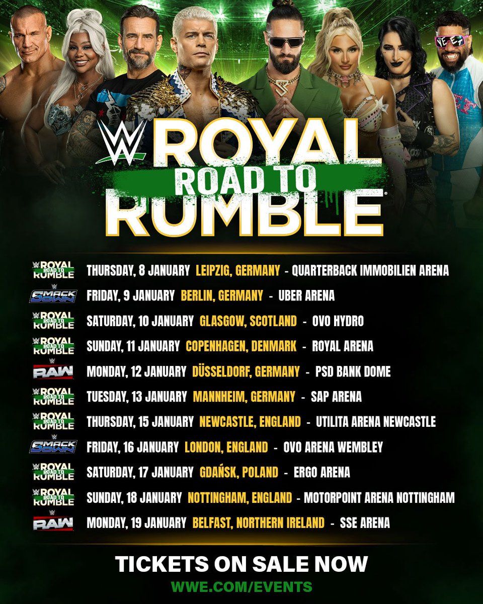 WWE Road to Royal Rumble at Sap Arena