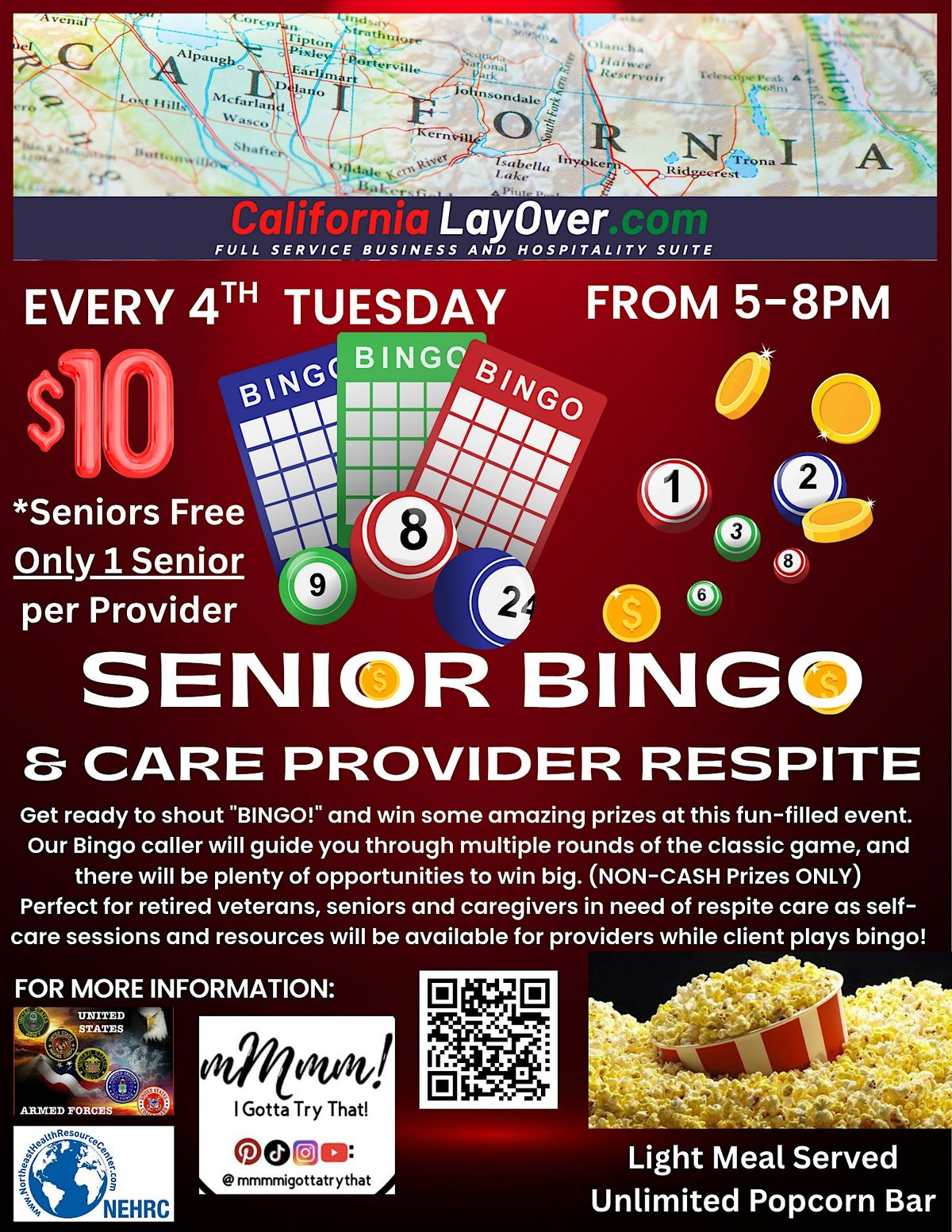 Senior Bingo & Care Provider Respite at California Layover, Sacramento ...