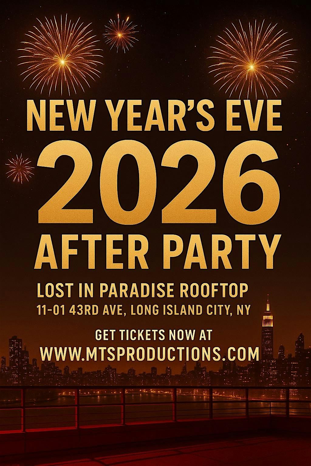 Lost in Paradise Rooftop New Year\u2019s Eve 2026 After Party