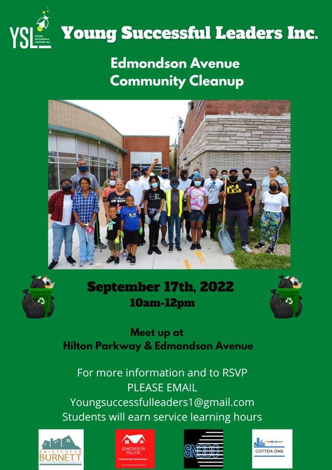 Young Successful Leaders Inc Edmondson Ave Community Cleanup and
