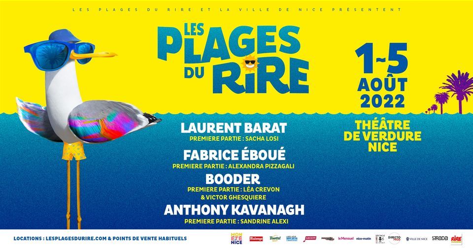 LES PLAGES DU RIRE 2022 Théâtre de verdure de Nice August 3 to August 5 LES PLAGES DU RIRE 2022 Théâtre de verdure de Nice August 3 to August 5