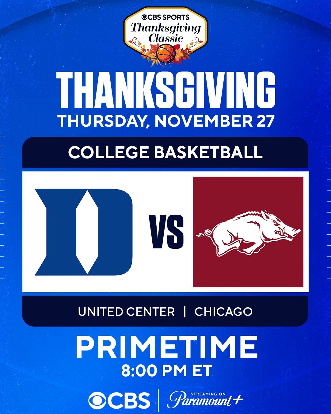 CBS Sports Thanksgiving Classic at United Center