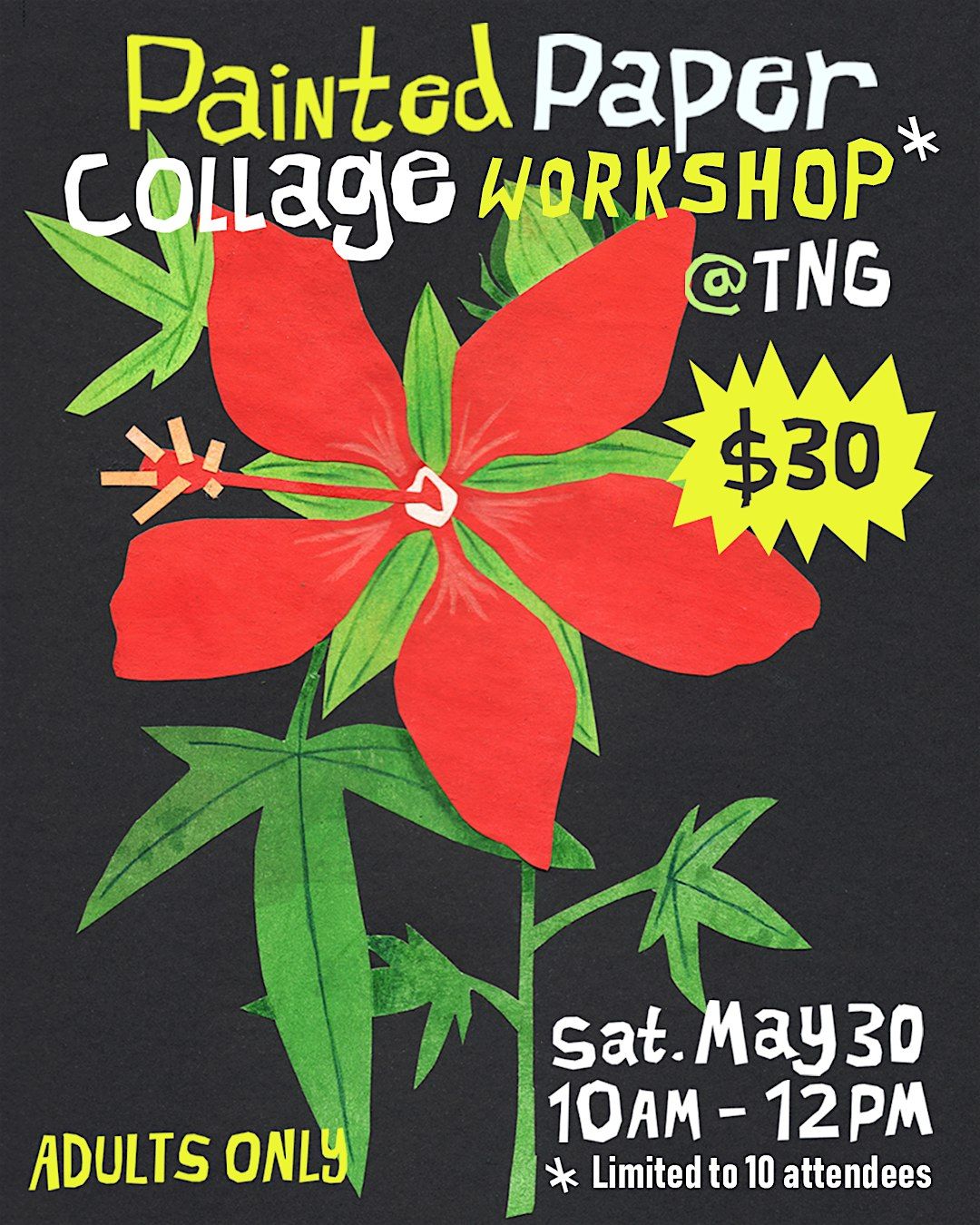 Botanical Painted Paper Collage Workshop: Texas Native Series
