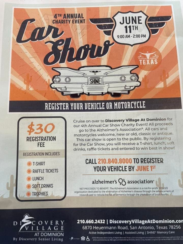 Charity Car Show 6870 Heuermann Rd, San Antonio, TX 782569666