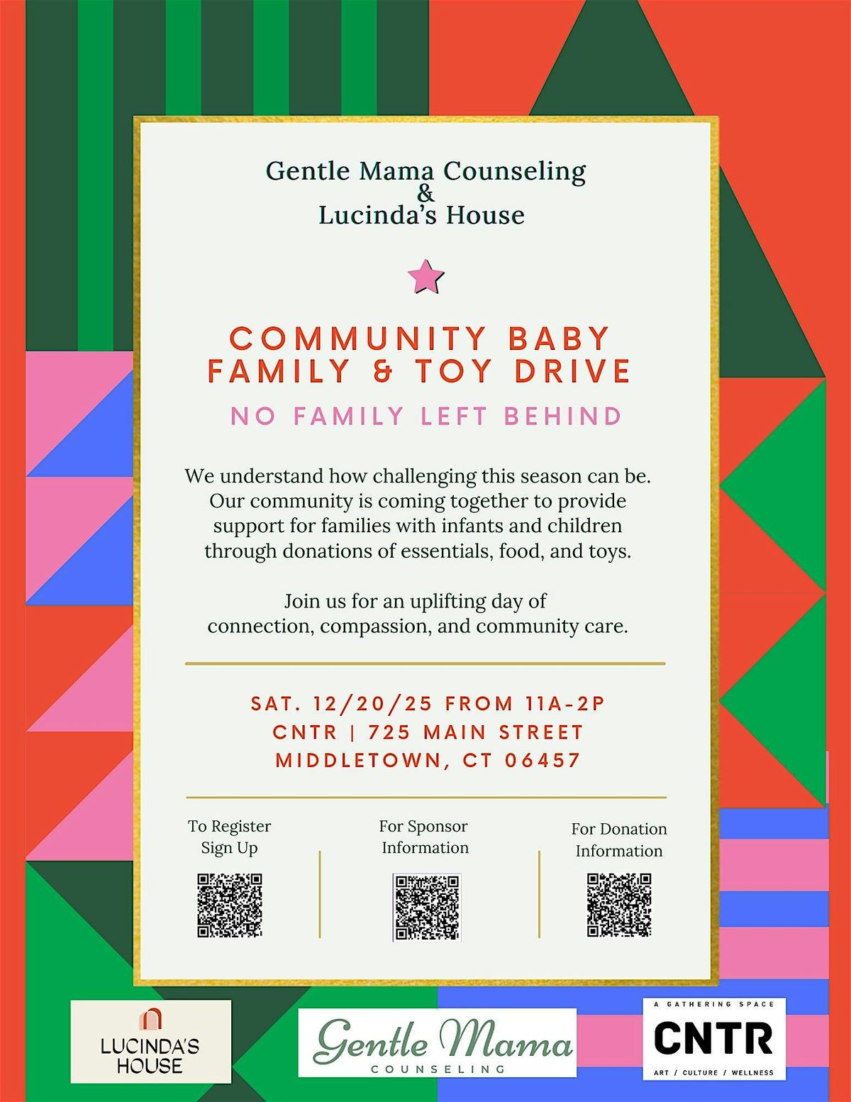 Community Baby, Family & Toy Holiday Drive