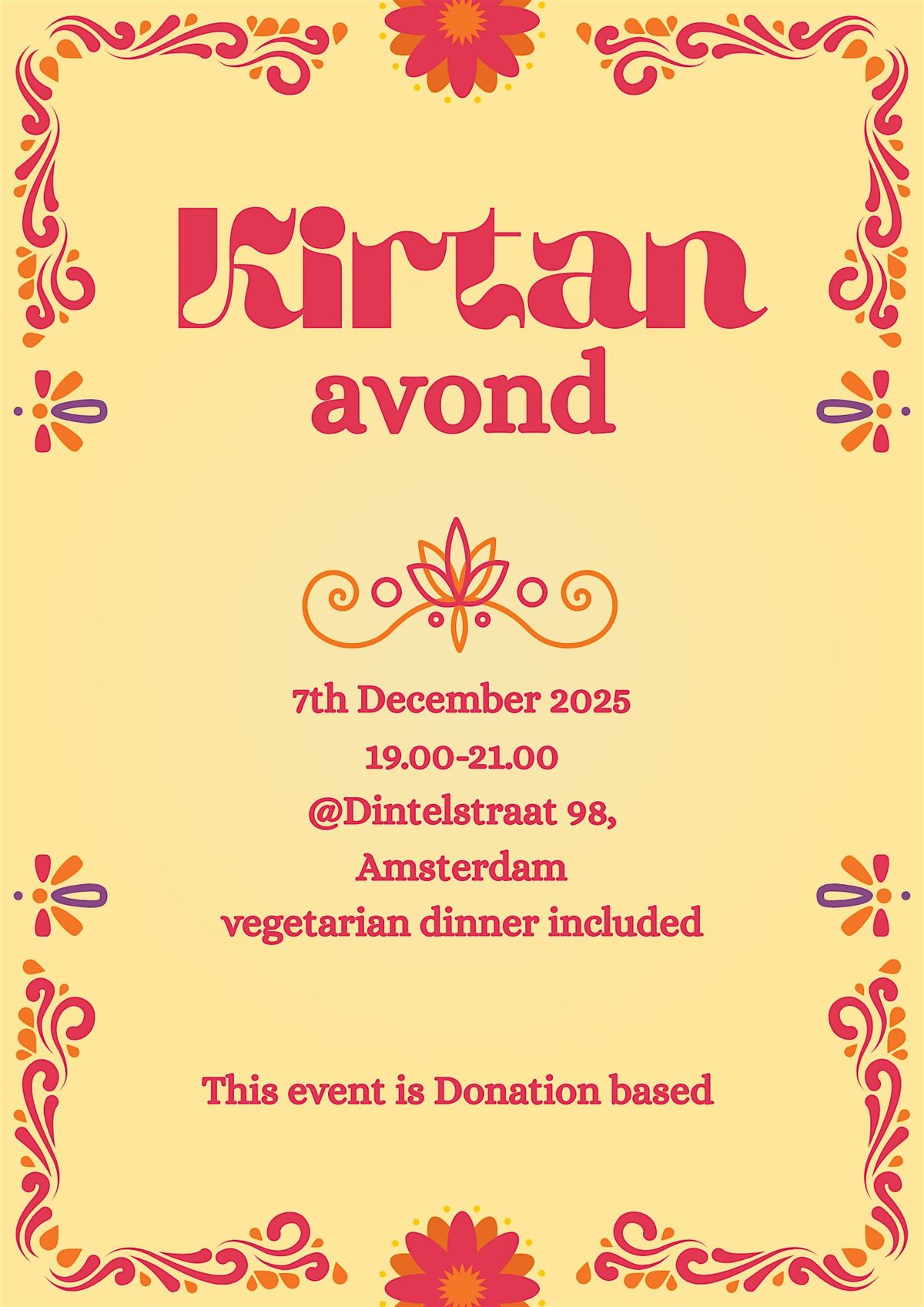 An evening of kirtan: one more time this year!