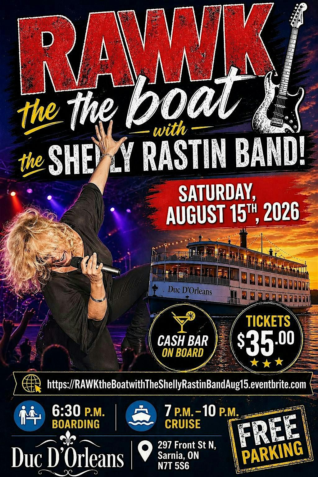 RAWK THE BOAT w\/ The Shelly Rastin Band