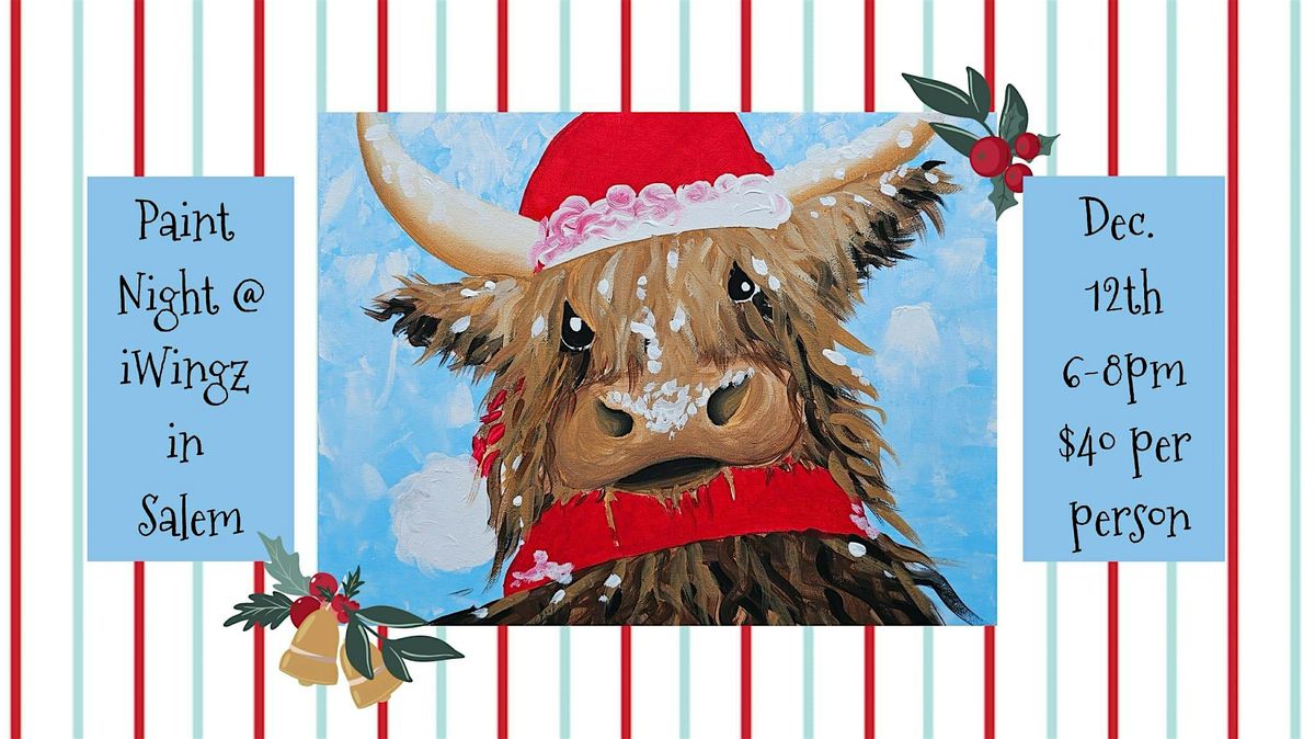 Highland Cow Paint Night at iWingz in Salem