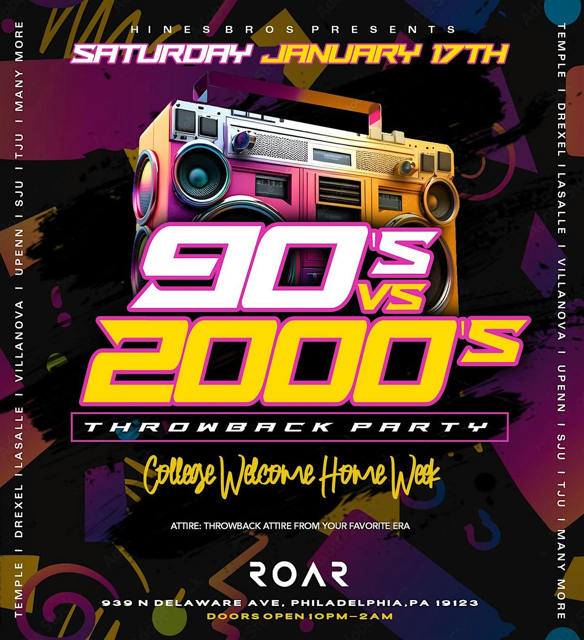 90s vs 2000s : Throwback Party | College Welcome Back Week
