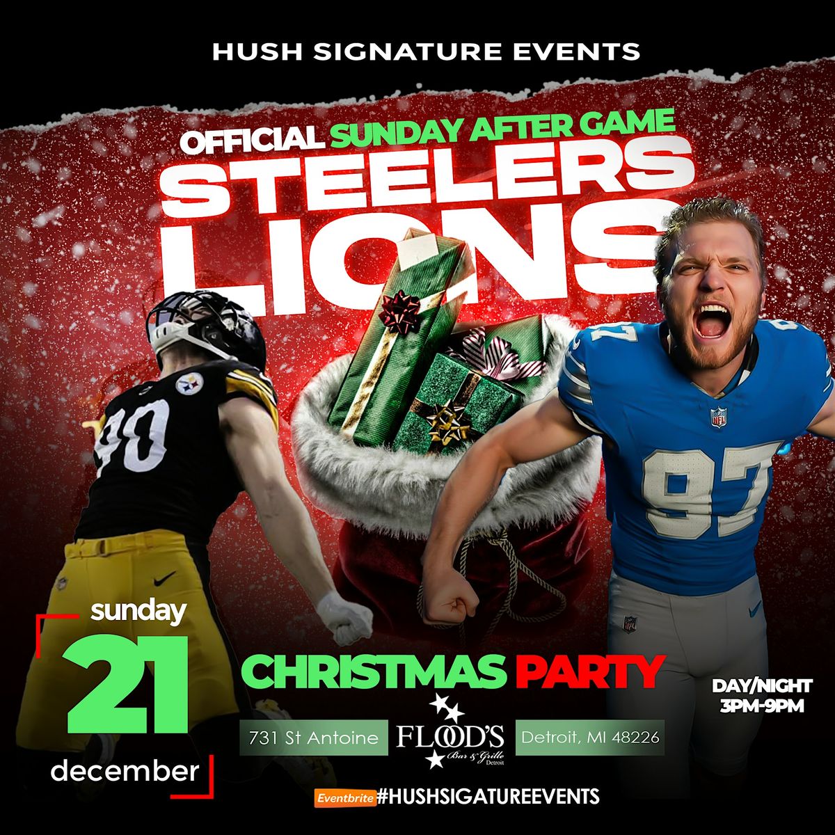 LIONS vs Steelers  Christmas Party