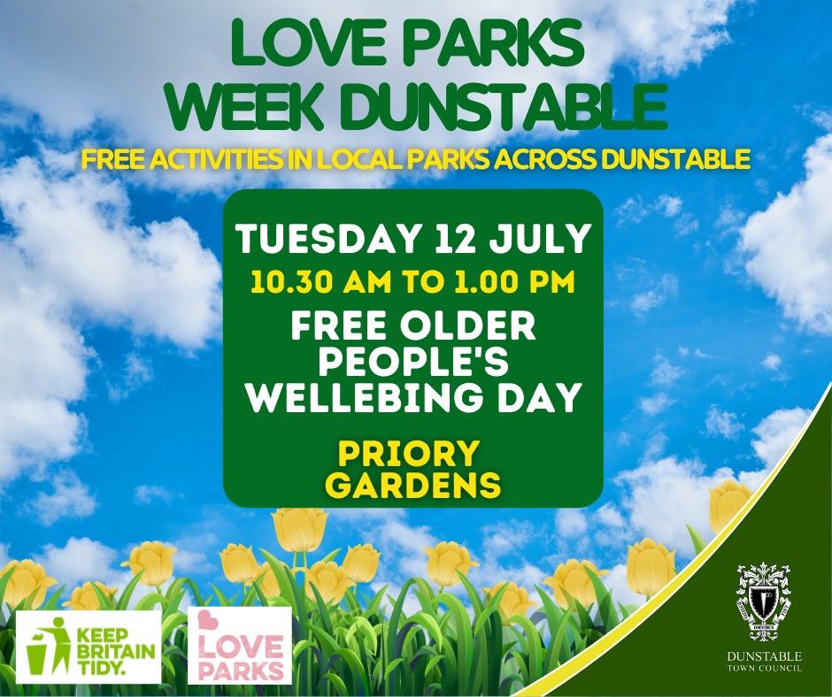 Free Older Peoples Wellbeing Day Love Parks Week 2022 Priory Gardens Park Dunstable EN 