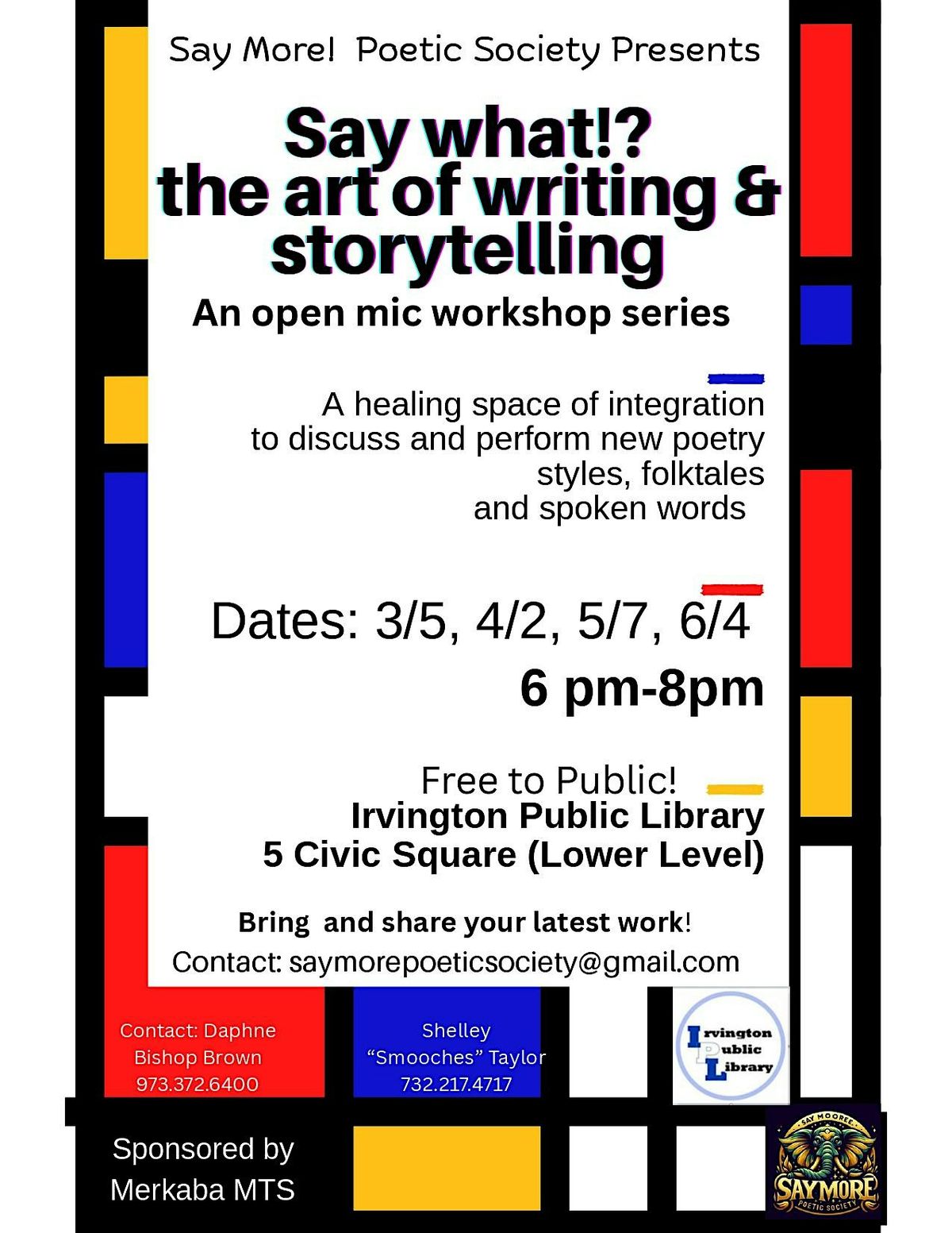 Say More! Writing Workshop and Open Mic