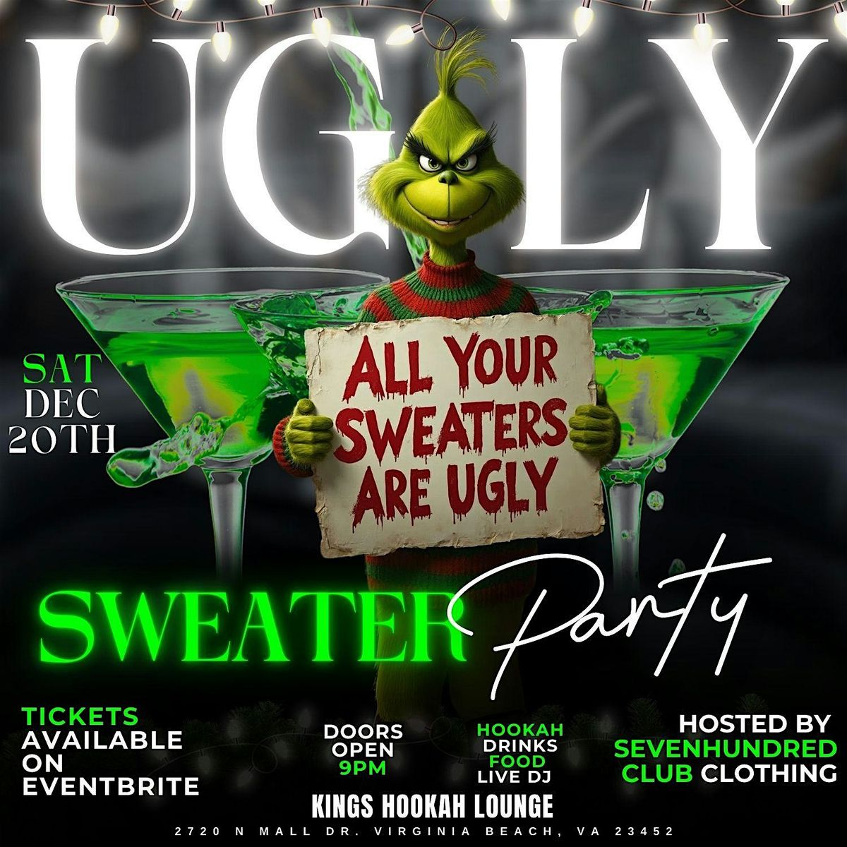 Sevenhundred Club Clothing, Ugly Sweater Party