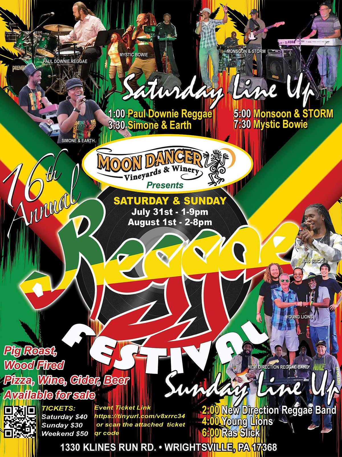 Moon Dancer Winery's 16th Annual Reggae Festival