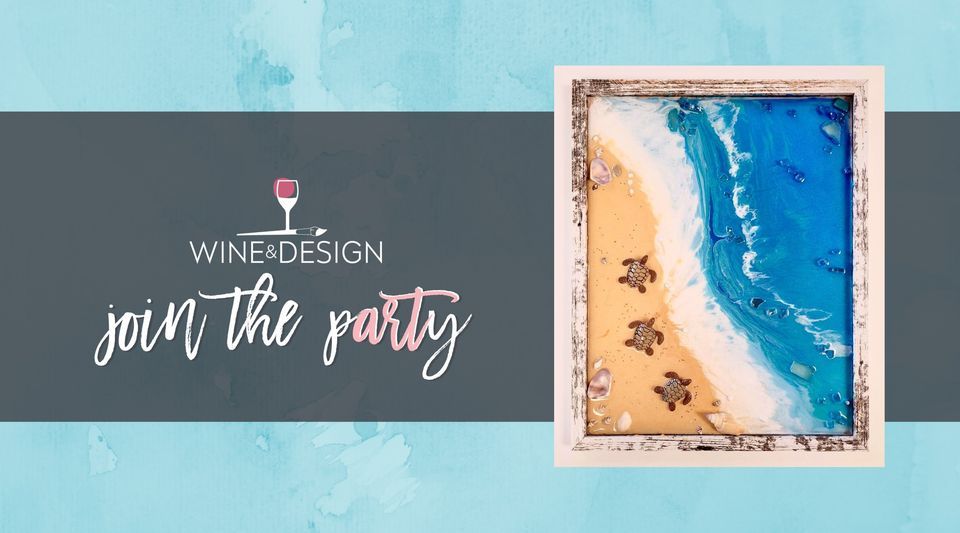 Baby Sea Turtle Resin Frame Wine & Design (Morehead City, NC) July