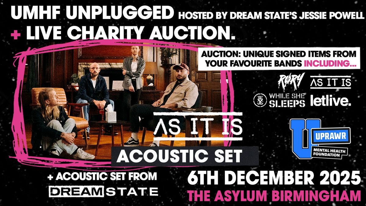 UMHF UnPlugged & Live Charity Auction w\/ Acoustic Sets from AS IT IS & DREAM STATE (Acoustic)