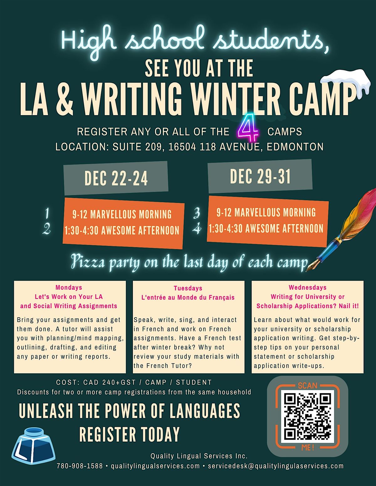 High School LA&Writing Winter Camp