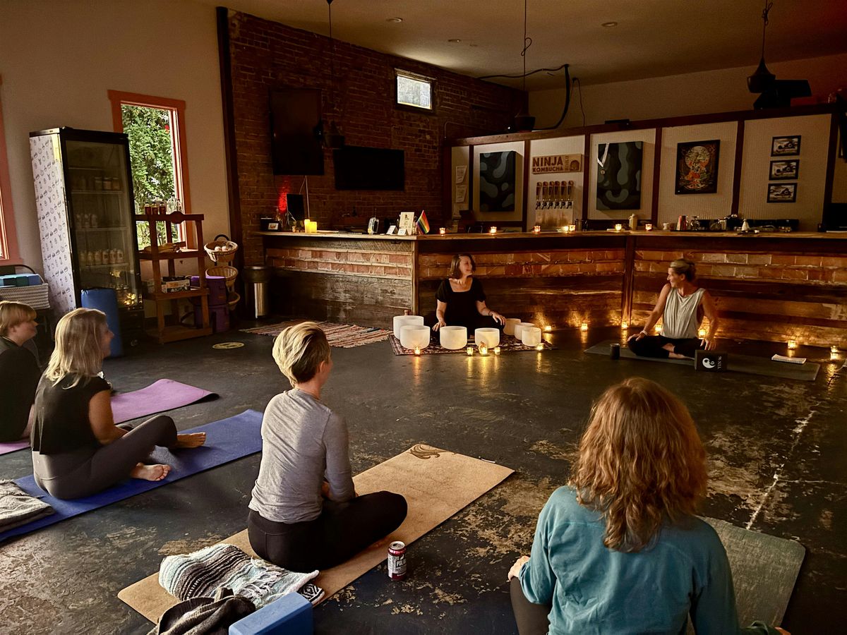 Candlelight Yin Yoga + Sound Bath at Ninja Kombucha: December Edition