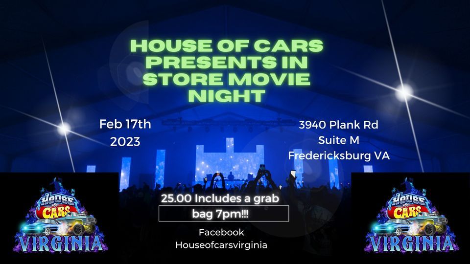 House of Cars Virginia Movie Night (Disneys The Country Bears) House