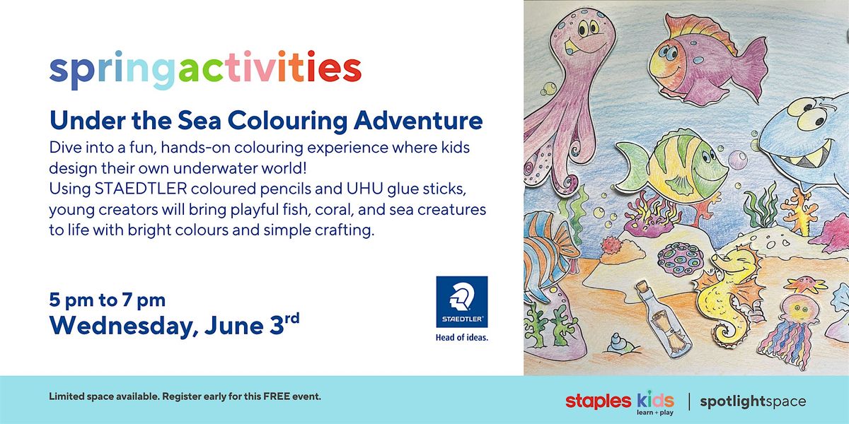 Under the Sea Colouring Adventure at Staples Store 87