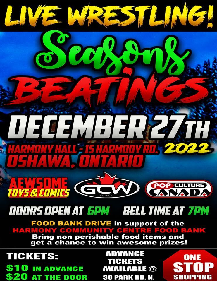 GCW SEASONS BEATINGS 2022 CHARITY EVENT Harmony Creek Community