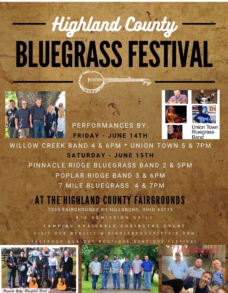 Highland Co. Bluegrass Festival 7335 Fairgrounds Rd Hillsboro, OH