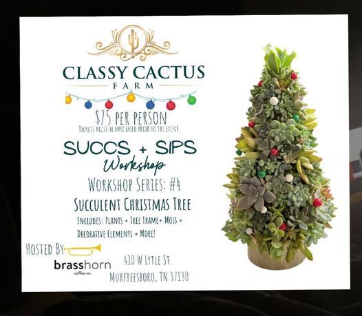 Christmas Day Dinner Murfreesboro Tn 2022 Succulent Christmas Tree Workshop | 410 W Lytle St, Murfreesboro, Tn  37130-3611, United States | December 2, 2021