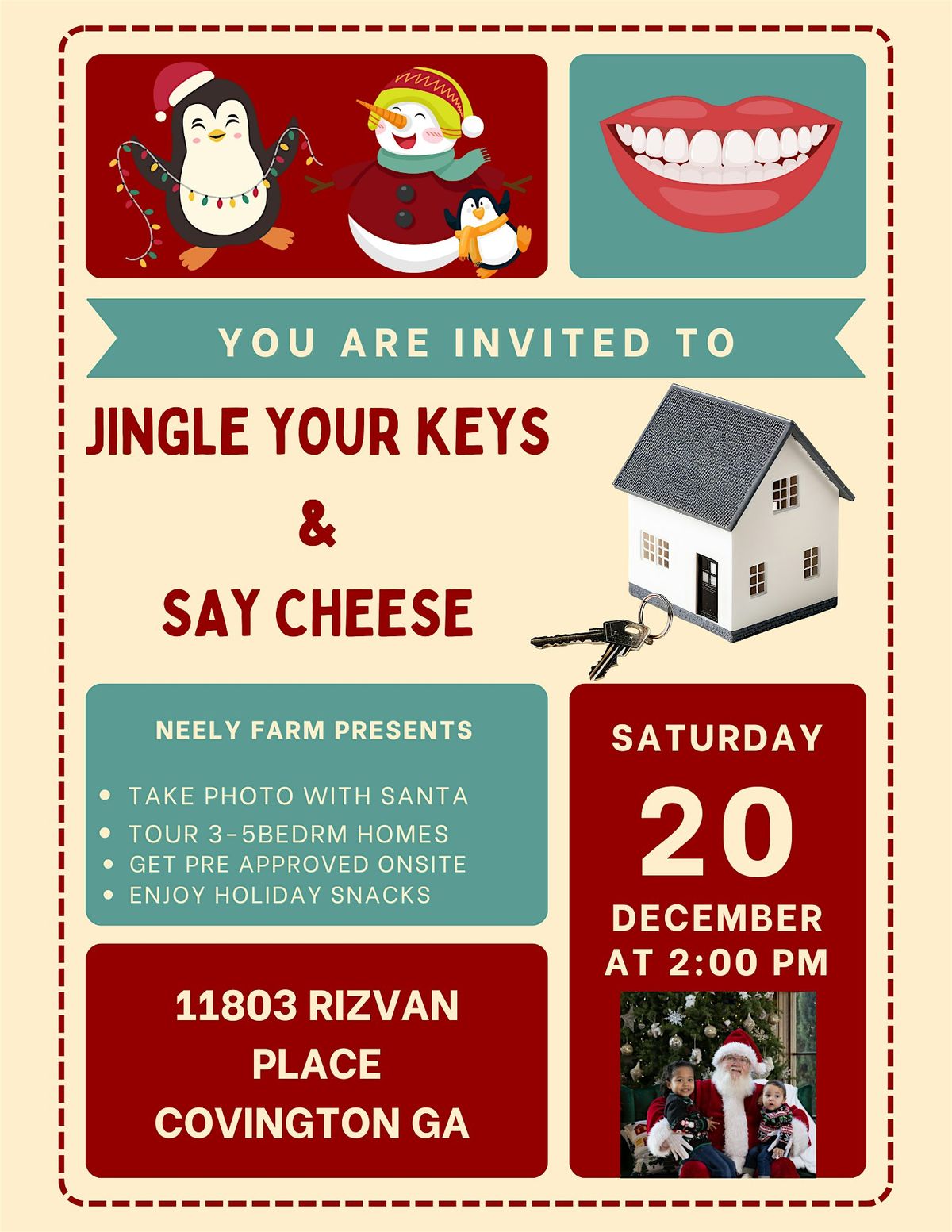 "Jingle You Key & Say Cheese!" - Pictures with Santa
