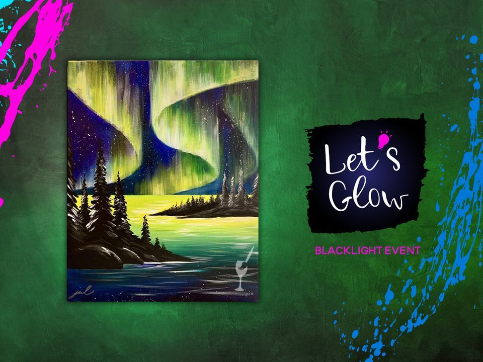 Bright Northern Lights Painting with a Twist (8804 N Michigan Rd