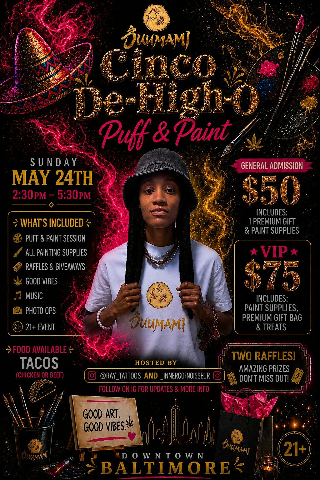 Cinco De-High-O Puff & Paint