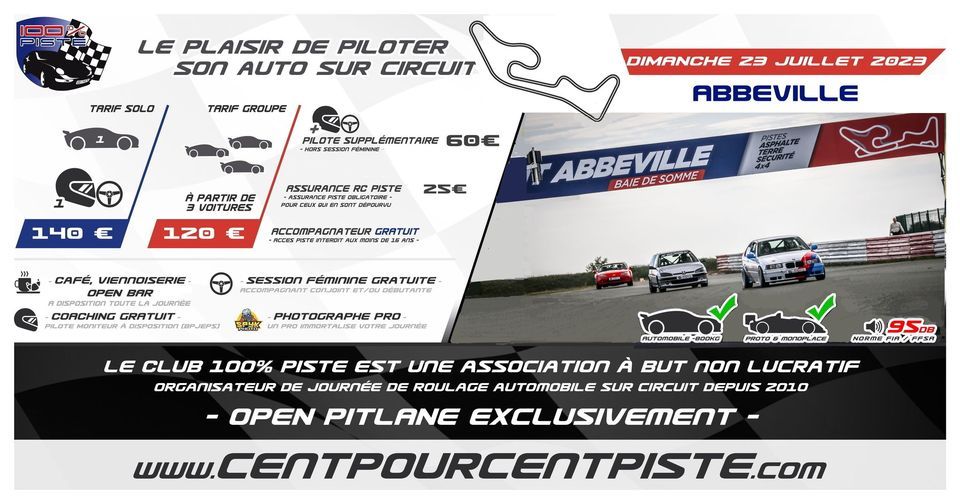 Circuit de ABBEVILLE le 23 Juillet 2023 Circuit Automobile Abbeville Circuit Abbeville Calendrier