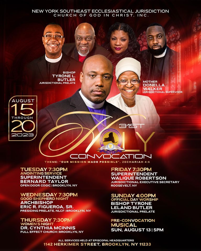 31st Annual Holy Convocation - New York Southeast Ecclesiastical ...