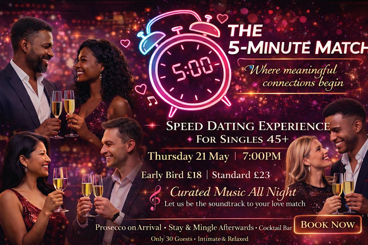 The 5-Minute Match - Wolverhampton.  Speed dating for ages 45+
