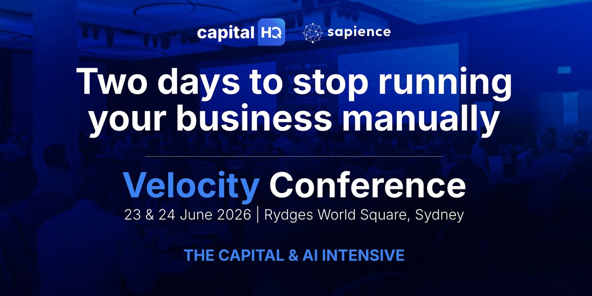 Velocity conference | THE CAPITAL & AI INTENSIVE