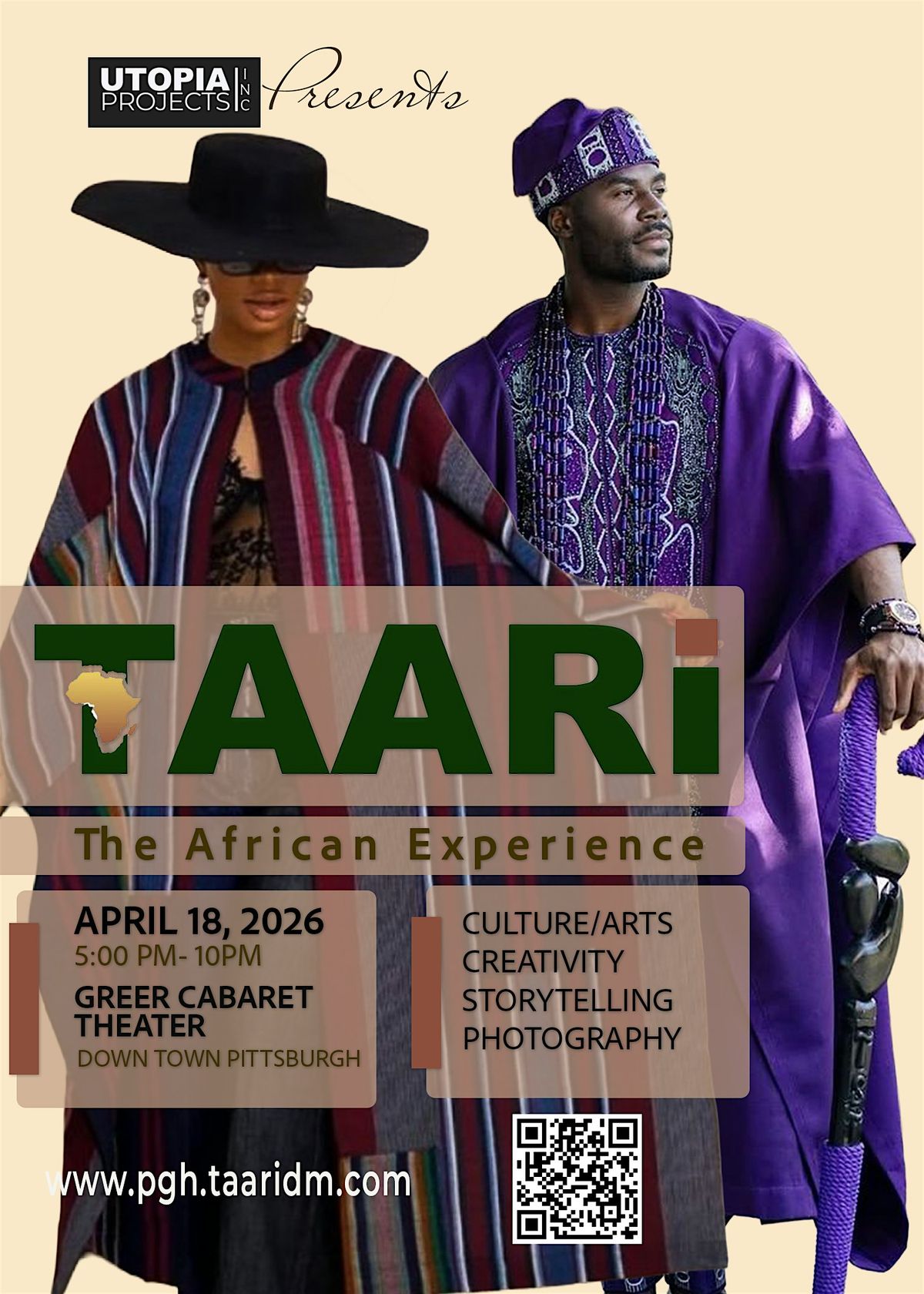 Taari Ropata TAARi The African Experience at Greer Cabaret Theater, Pittsburgh on ...